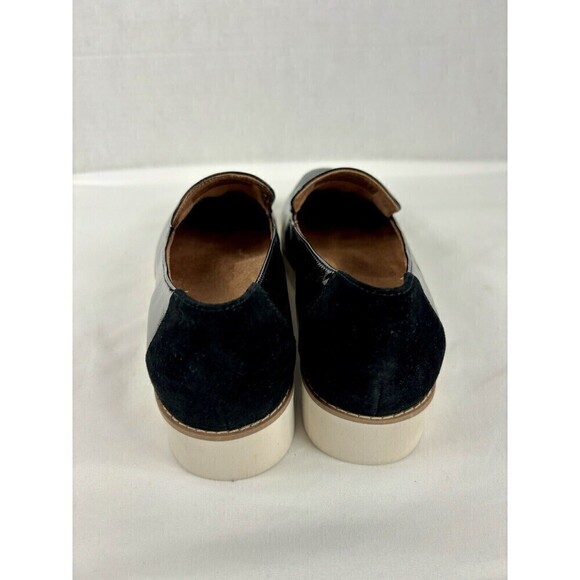 Vionic Kensley Loafers Black Patent Leather 8.5 Arch Support White Lug Sole - Picture 4 of 10